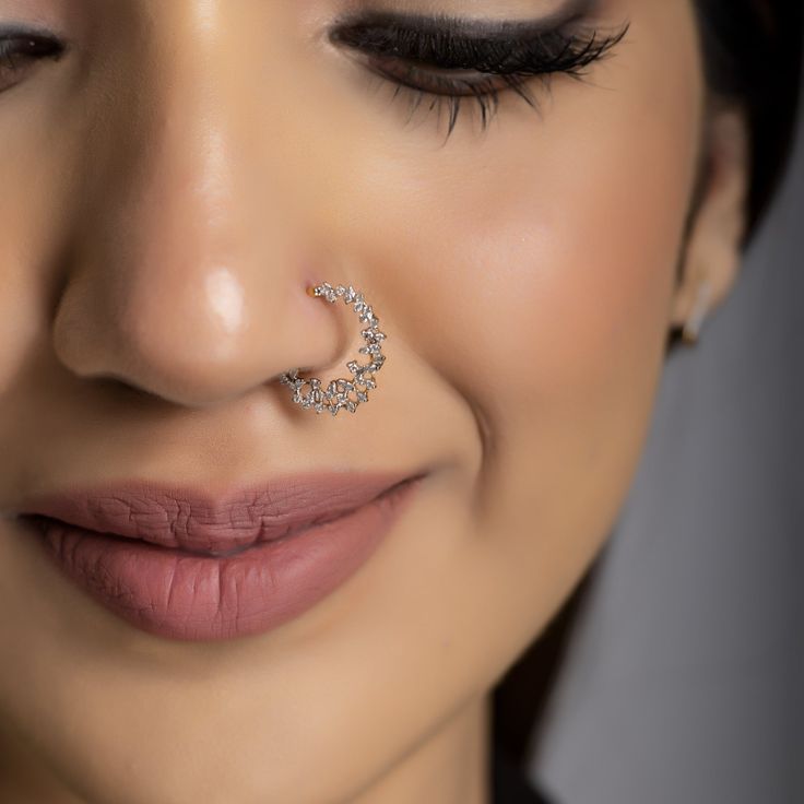the ultimate bridal nose pin swipe to see more #noserings #bridialdiamondnosering