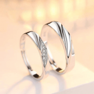 perfect pair couple rings – superior quality metal, non fading & smooth finish