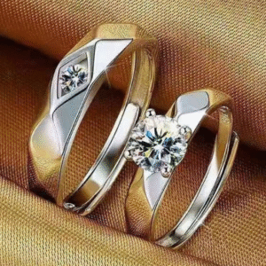 heart beat matching couple rings – anti rust, skin safe & elegant design