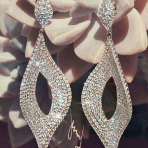 ✨ luxury designer crystal party wear dangler earrings